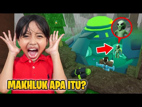 LUCU BANGET!! LEIKA MAIN DI MARKAS ALIEN & ANAK DINO KID 99 NIGHTS IN THE FOREST [ROBLOX INDONESIA]