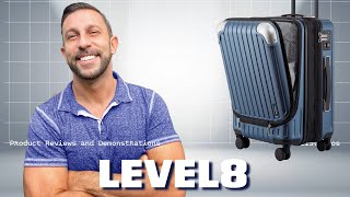 LEVEL8 Grace Carry On Luggage Airline Approved, 20 Inch Expandable Hardside Carry On Suitcase