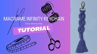 DIY Macrame Infinity Keychain Tutorial 🗝️ Easy Handmade Macrame Keychain for Beginners