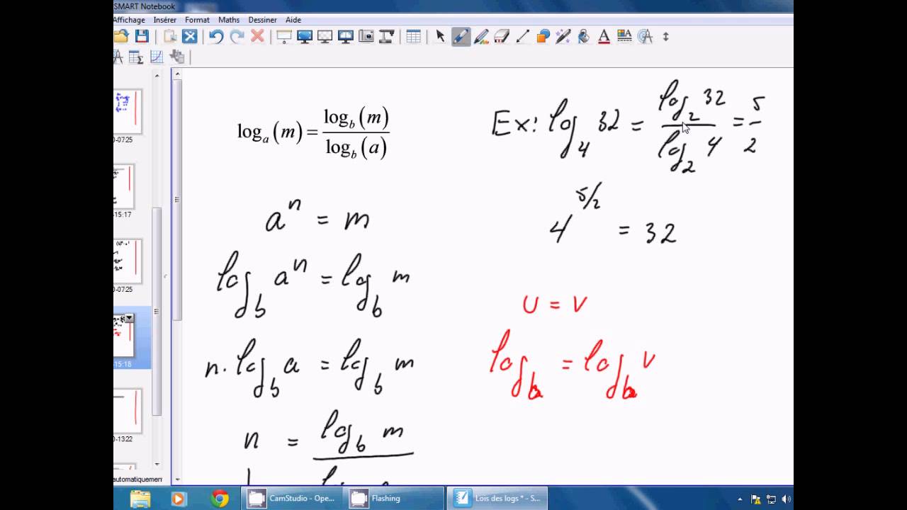 Propriétés des logarithmes - partie 2