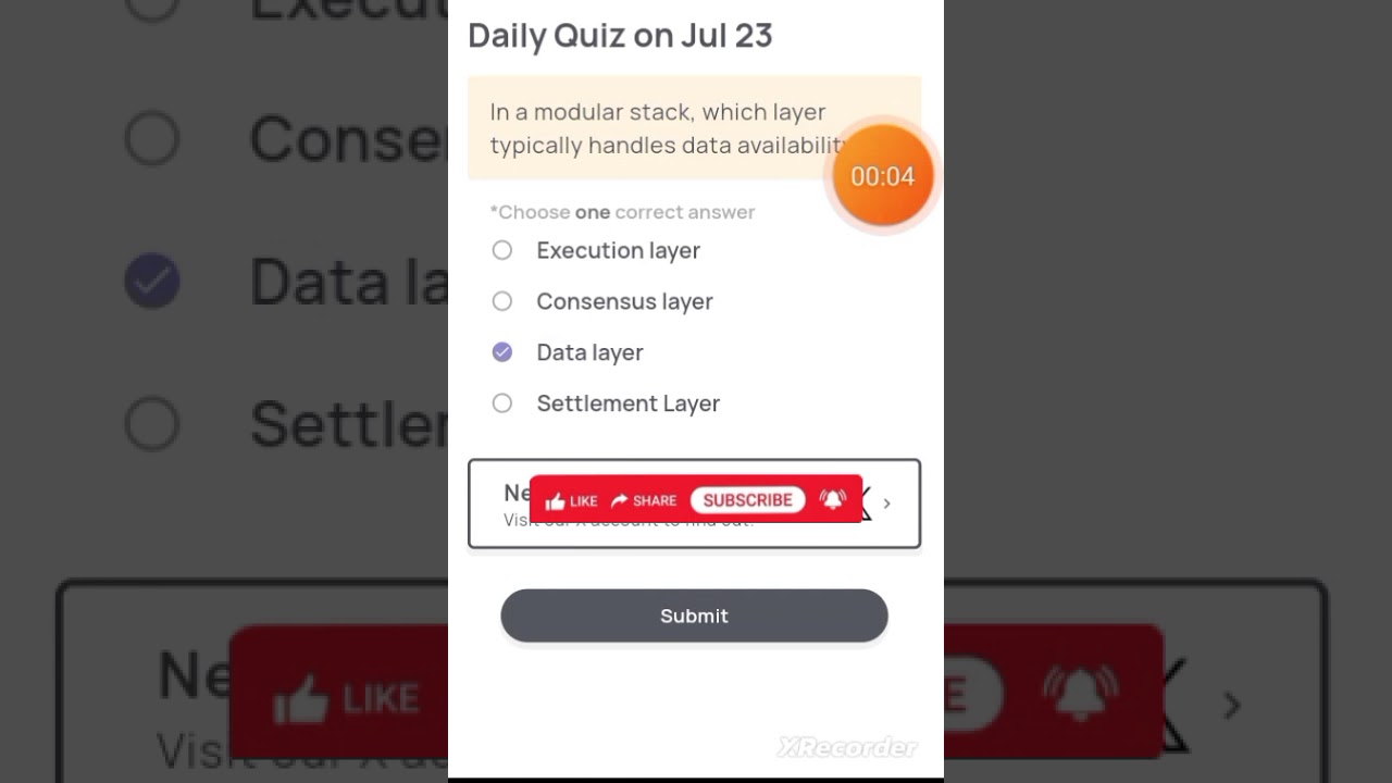 Xenea Wallet quiz answers today | 23 JULY 2025 | Xenea daily quiz today | Xenea daily quiz today