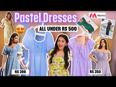 Myntra dresses haul under Rs 500 | affordable & stylish summer dresses | Vanya singh #haul #dress