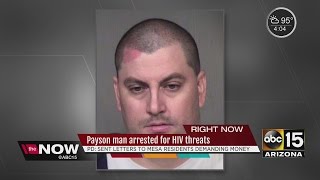 Payson man arrested for threatening victims with HIV