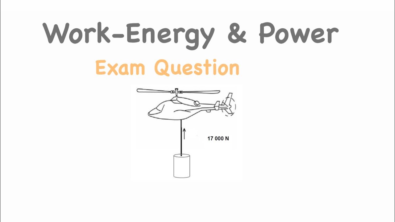 Grade 12 Work-Energy Theorem Exam Question