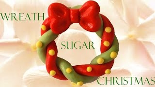 Como hacer corona de navidad para decorar tortas - How to make Christmas wreath to decorate cakes