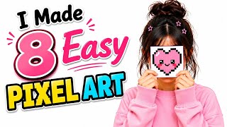 Information I Made 8 Easy & Cute Pixel Art Ideas 💖✨ | DIY Craft Guide