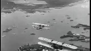 Flying boat over Southampton Docks 1929