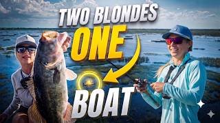 Two Blondes Catching Bass on Lake Okeechobee! @TheReelHilarySue 