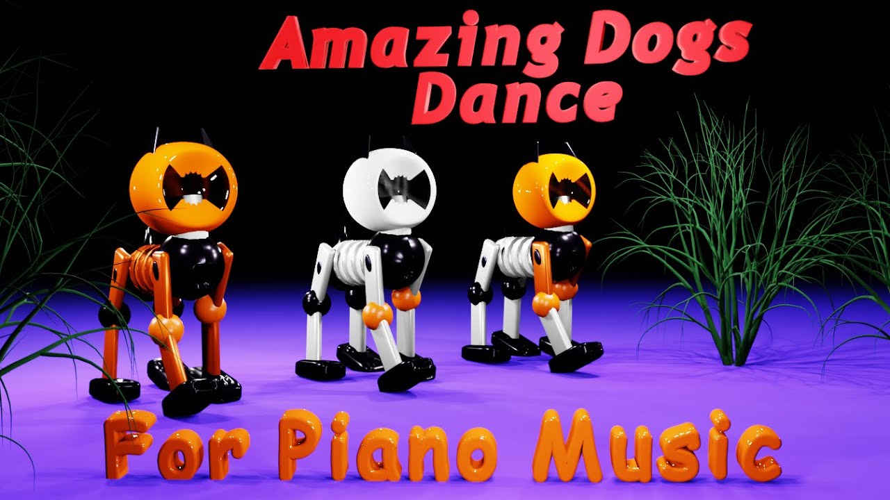Amazing Robot Dog Dance Blender Animation | The Gummy Bear Piano Cover | Waving Song Piano Cover