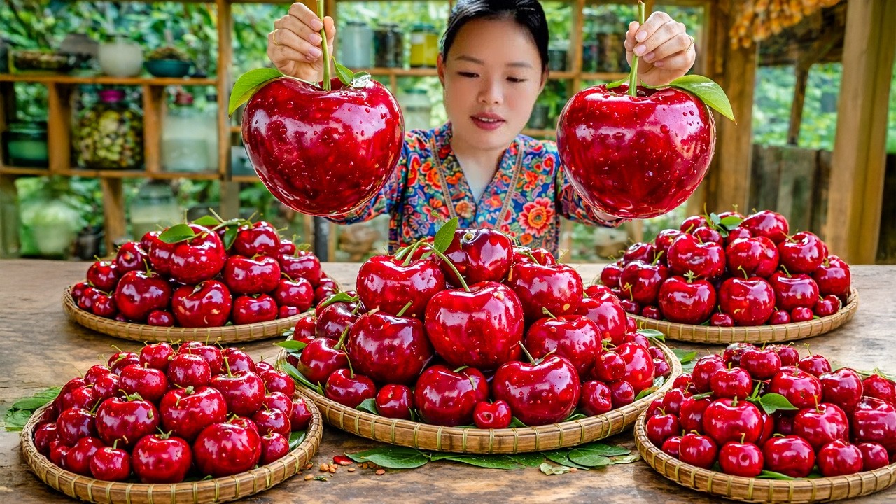 Harvesting 100 kg of Giant Cherries to Sell - Unique Fruits from Nature | Trieu Mai  Huong