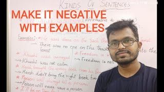 Negative Sentence Transformation Of Sentences Kinds Of Sentences Make It Negative Examples
