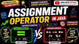 Assignment Operators in Java Explained | Compound Assignment | Java Marathi