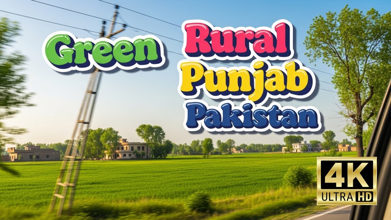 Amazing Big Houses in Village Fields! 🏡 | Beautiful Rural Punjab Drive 🇵🇰 | 4K UHD