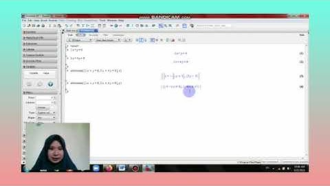 SPLDV menggunakan Aplikasi maple 18 Matematika
