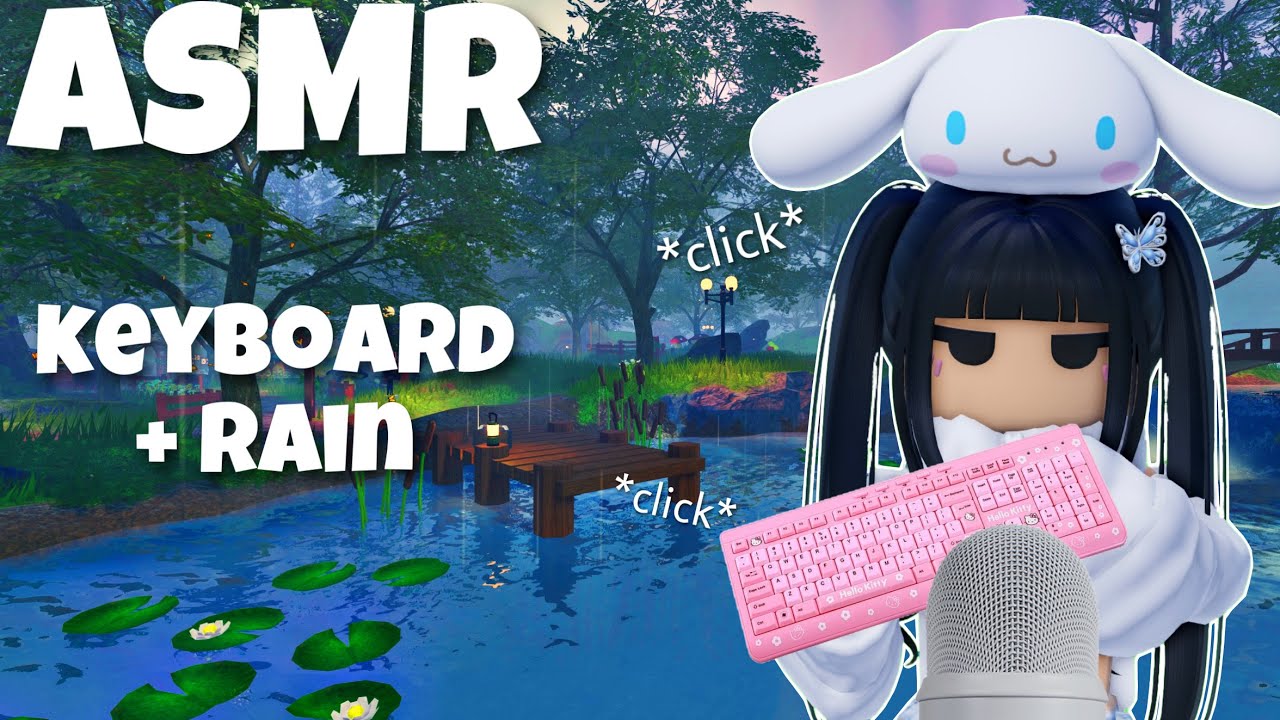 Roblox ASMR ~ relaxing keyboard + rain sounds 🌧💤 (NO TALKING)