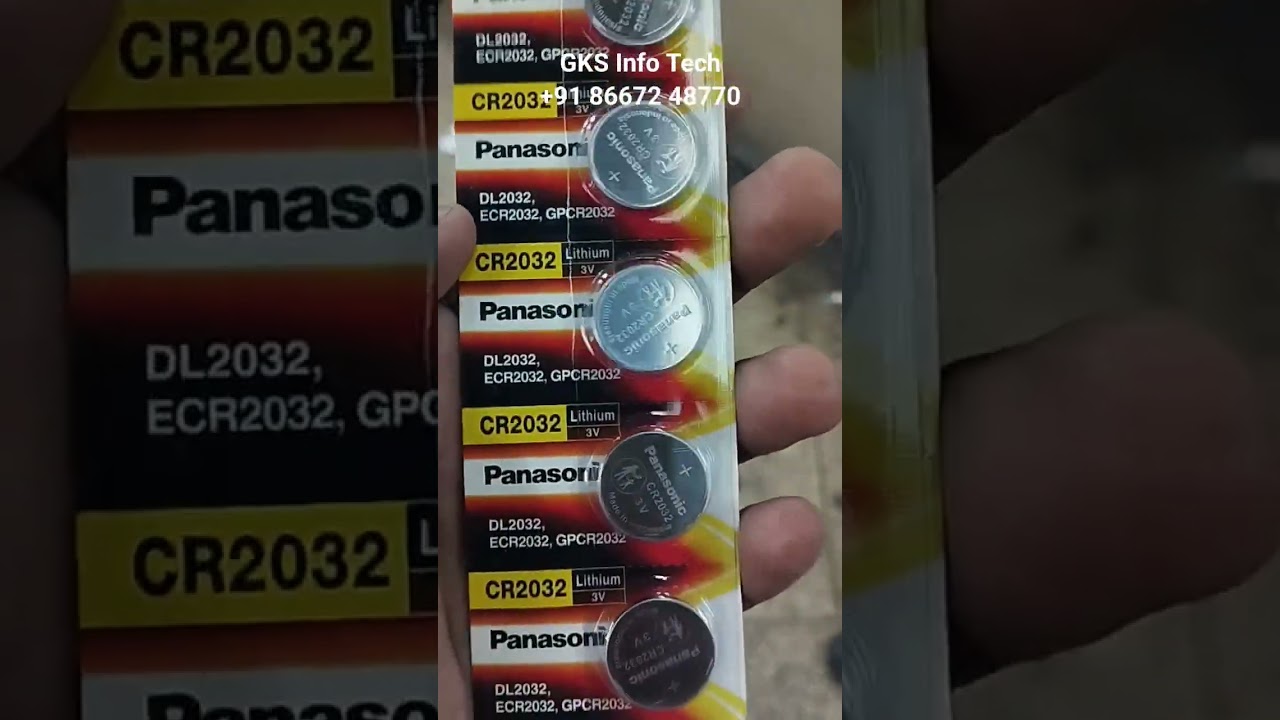 Panasonic CR2032 Battery Lithium cr-2032 3V Coin Cell pack of 6 | GKS Info Tech 