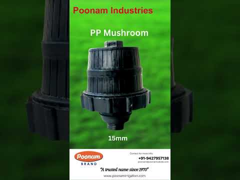 🍄 PP Mushroom 1/2" (15mm) for Drip Irrigation | Sprinkler Cap by Poonam Industries - Poonam Valves
