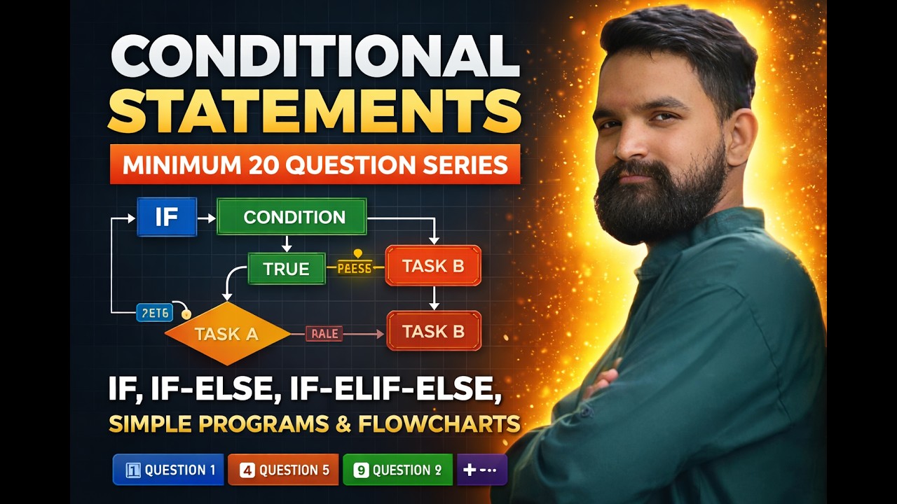 🔥Python Conditional Statements Full Chapter | if, if-else, if-elif-else ...
