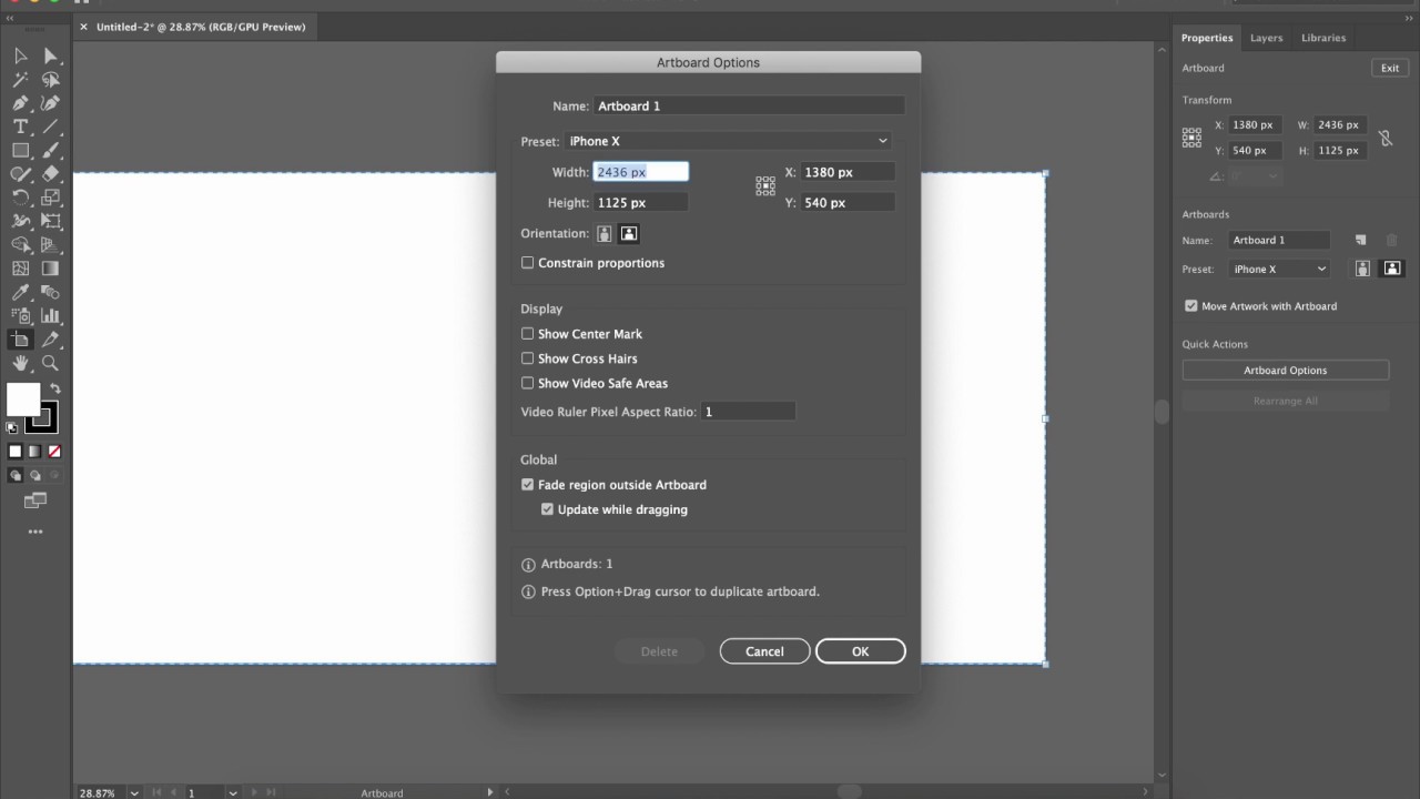 adobe illustrator resize artboard