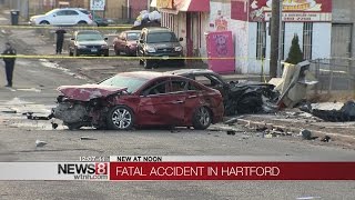 Fatal car crash closes Garden Street in Hartford