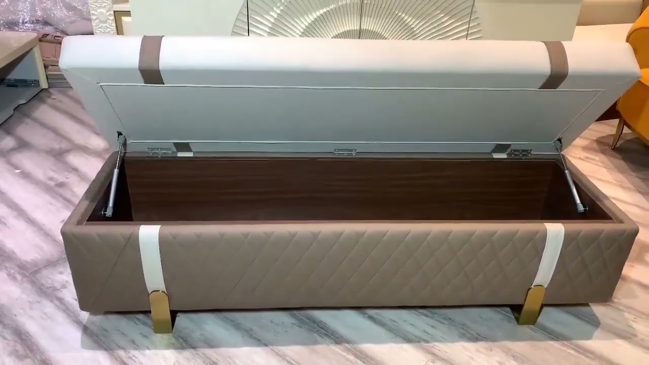 🪑 Premium Storage Ottoman – Elegant Matty Finish | Furniture Designs | Shabad Interiors