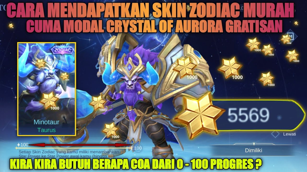 MURAH BANGET!! Cara Dapat Skin Zodiac Minotaur Taurus Modal Coa Gratisan || Event Zodiac Summon MLBB