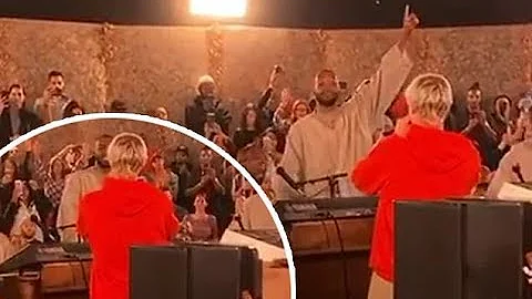 Justin Bieber performs emotional gospel ballad at Kanye West's Sunday Service revealing he's feeling