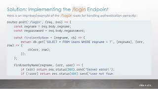 Implementing Login Authentication with bcrypt and SQLite3 in a React Application
