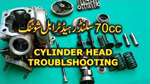 Honda CD 70 cylinder head and valve mechanism trouble shooting