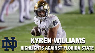 Notre Dame RB Kyren Williams Highlights Against Florida State