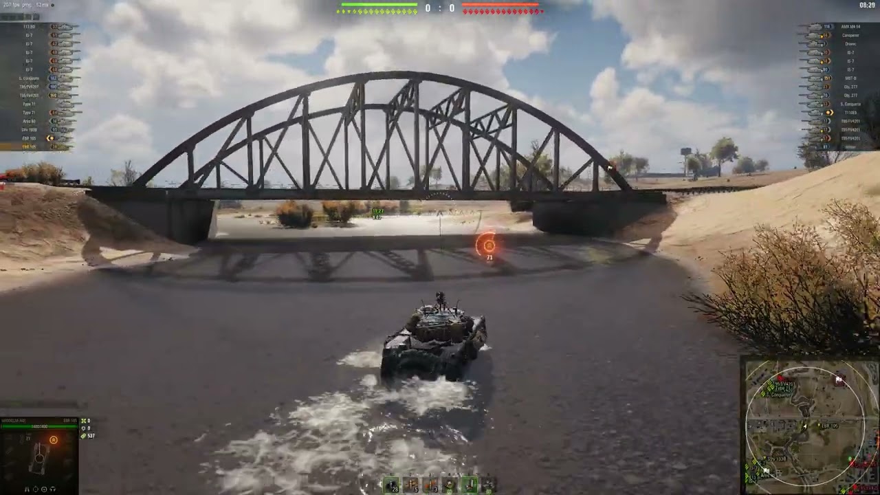 World of Tank, Playing advances with EBR, no health lost and WIN!