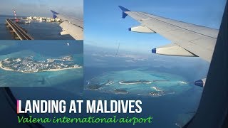 Landing at Velana International Airport Male, Maldives