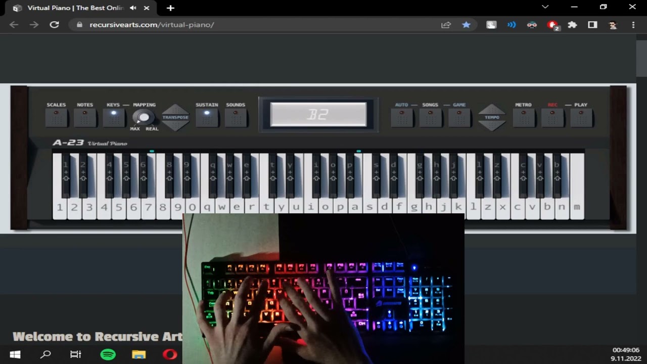 Wet Hands - Minecraft (Virtual Piano Cover)