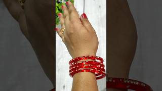 Royal Bridal Look Red Stone Bangles Review & Styling