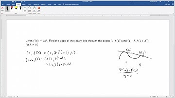 Slope of a Secant Line