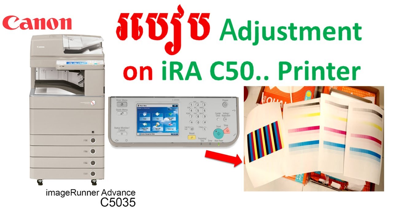 C5035 How to adjustment Canon C5035 printer | Canon printer - YouTube