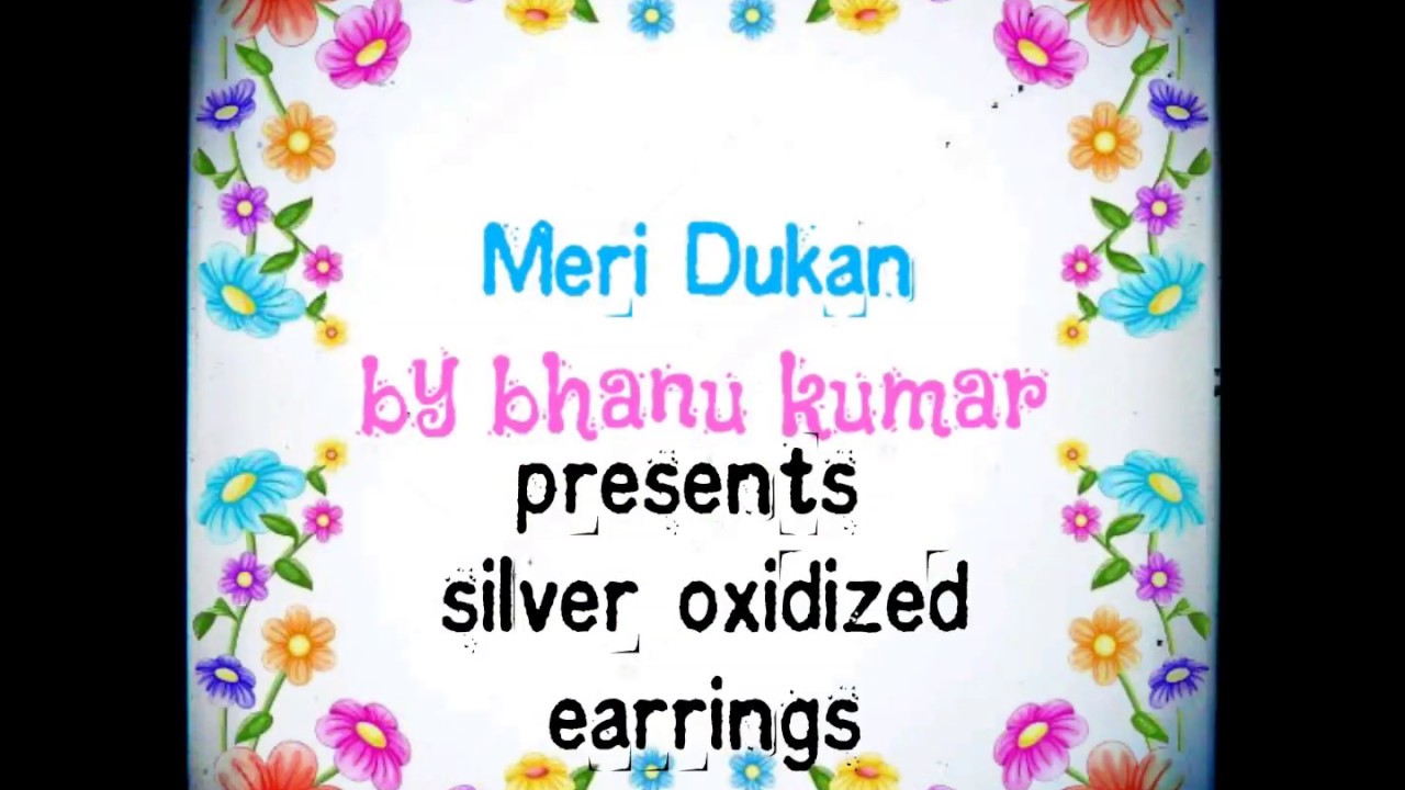 Silver oxidized earrings