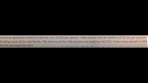 Word problem: how many people attended the fair?