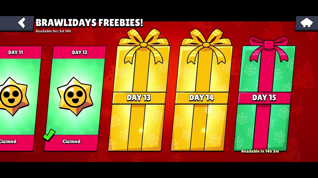 opening BRAWLIDAYS FREEBIES(BRAWL STARS)