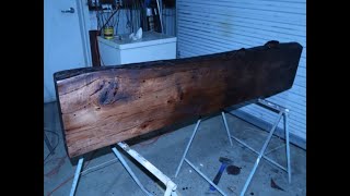 How to Make & Install Black Walnut Fireplace Mantel Finished with Red Mahoganey