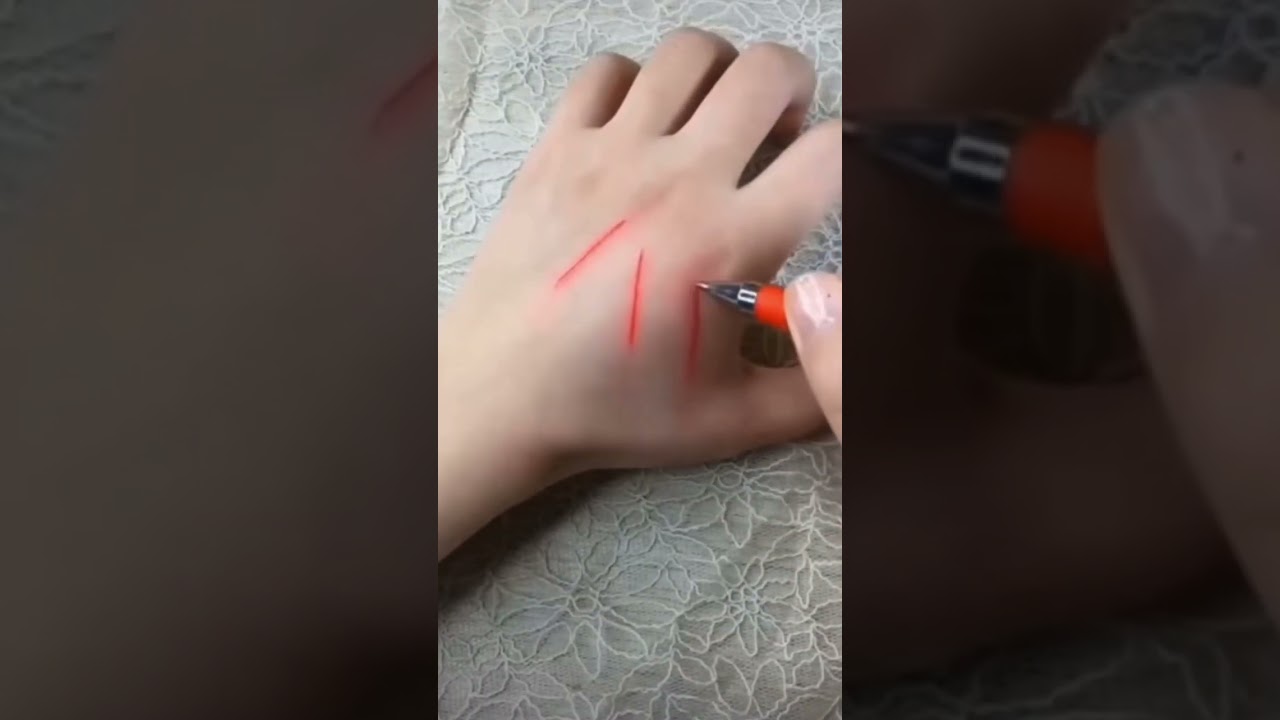 How to make an realistic cut on your hands.☠️☠️☠️