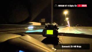 Kawasaki Ninja ZX-14R (2012) vs Nissan GT-R AMS Alpha 12+