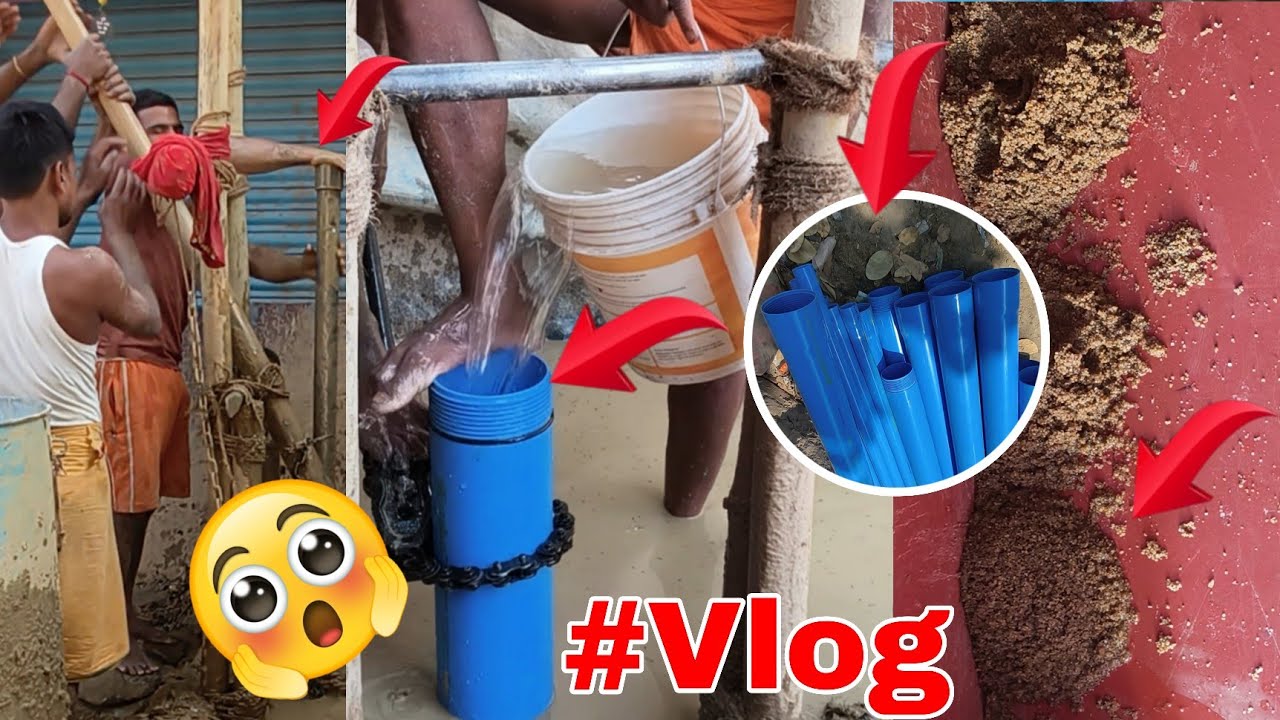 Ghar me phli baar boring ho rha hai 260feet total depth 😍💧 #boring #vlog 