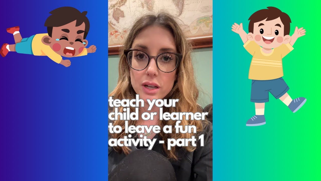Teach your child or learner to leave a fun activity - YouTube