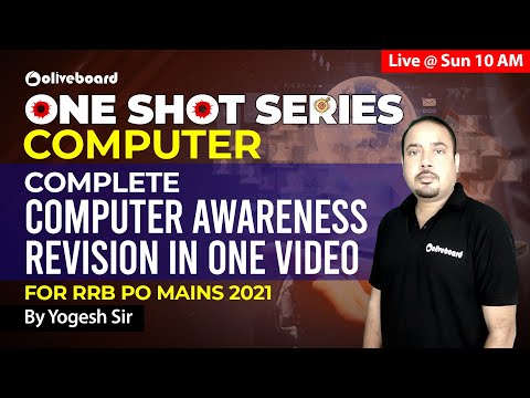 Complete Computer Awareness Revision in One Video | For RRB PO MAINS 2021 | By Yogesh Sir