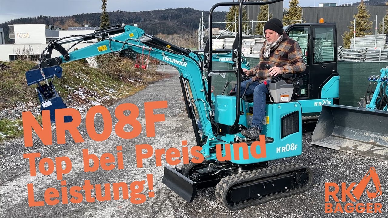 Minibagger NR08F: Kompakt, Leistungsstark, Top Preis-Leistung! Der Nachfolger des Sunward SWE08B.