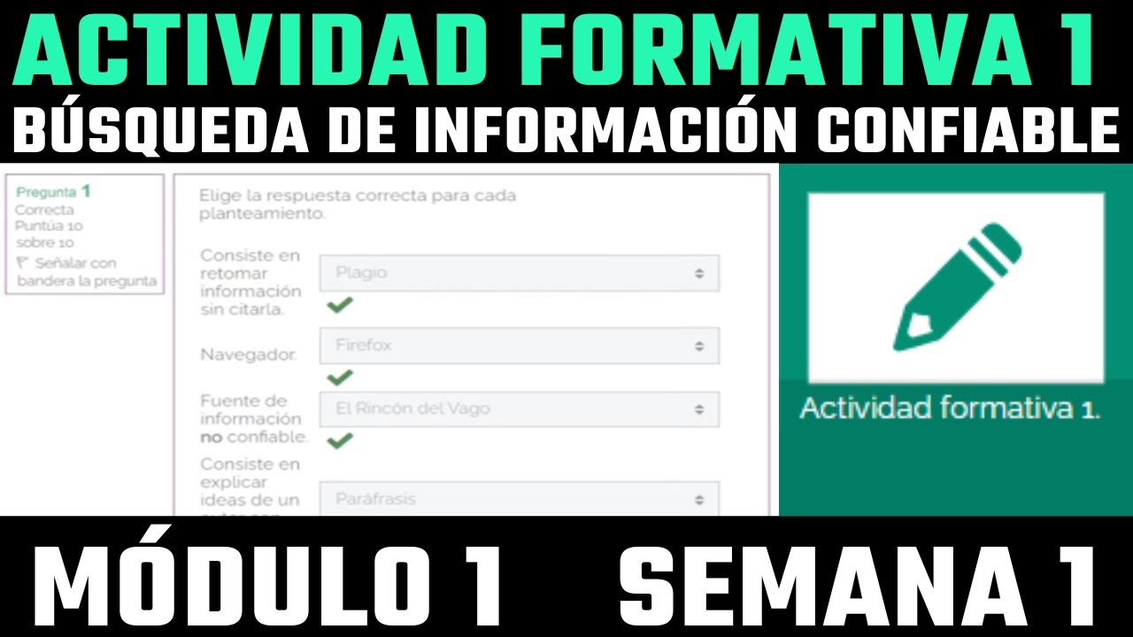 Actividad formativa 1. Búsqueda de información confiable Módulo 1