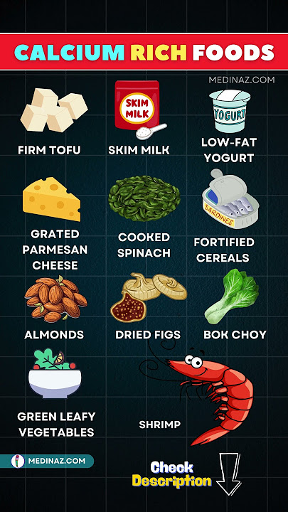 Top 10 Calcium Rich Foods for Stronger Bones | Calcium rich foods #healthyfood #calcium #shortsvideo