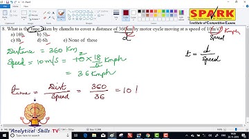 Time and distance || Question 8 ||  Spark Institute ||  Easy Arithmetic ||  Krishna Sir