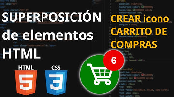 CSS Superposición de elementos HTML - Crear icono CARRITO DE COMPRAS